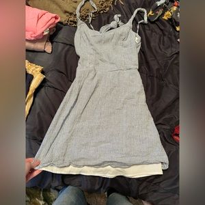 Stripped, open back dress